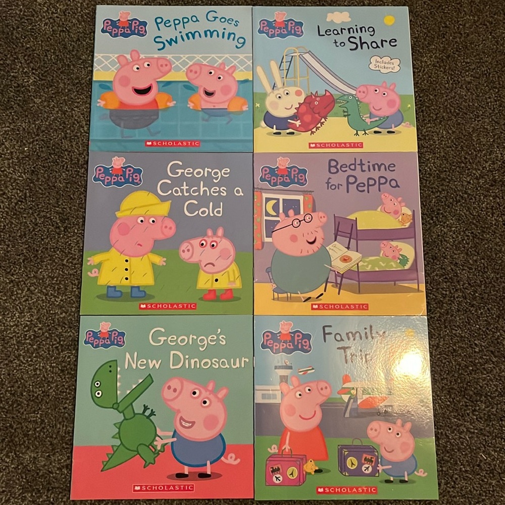 Set of 6 paperback books: Peppa Pig